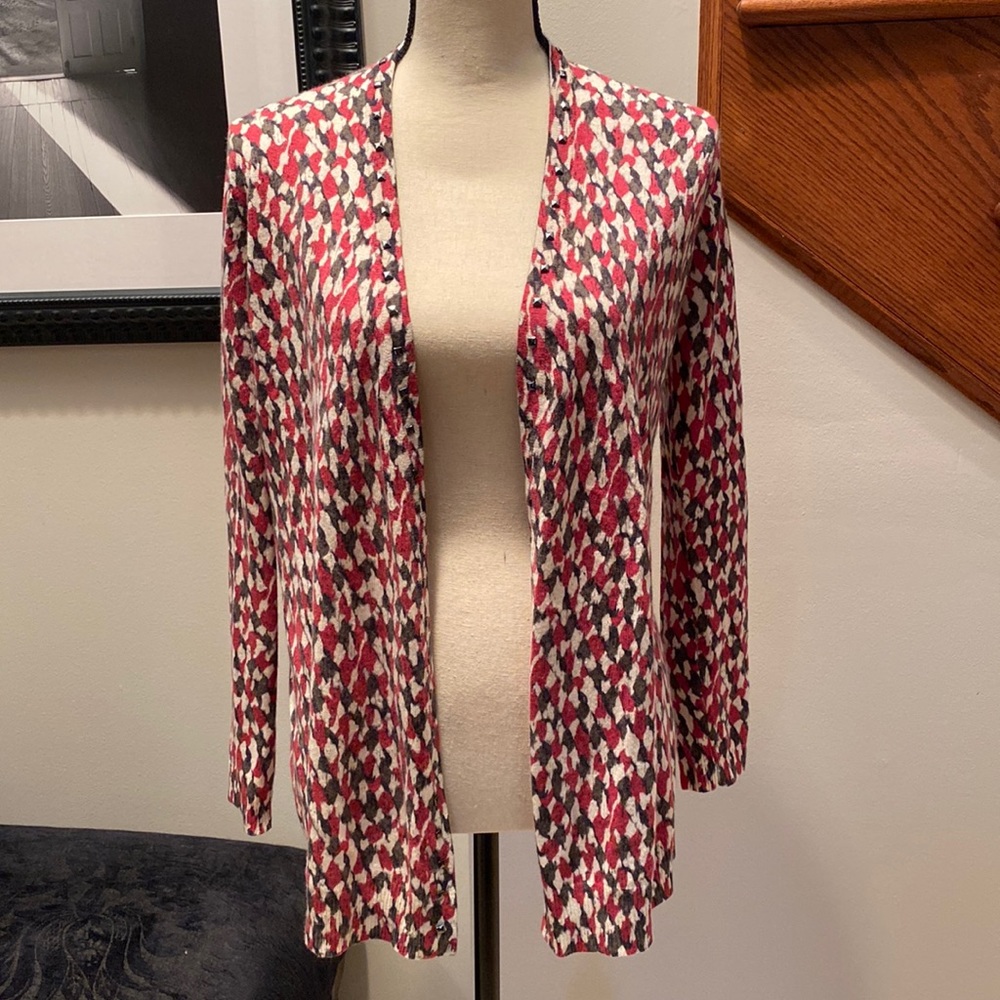 Doncaster silk and cashmere cardigan sweater.